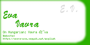 eva vavra business card